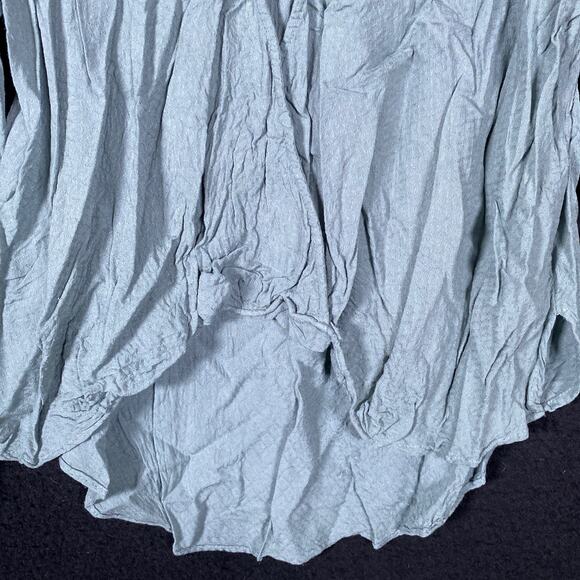 Silence + Noise Women Blouse Sage Green Criss Cross V Neck Long Sleeve Medium - Picture 3 of 11